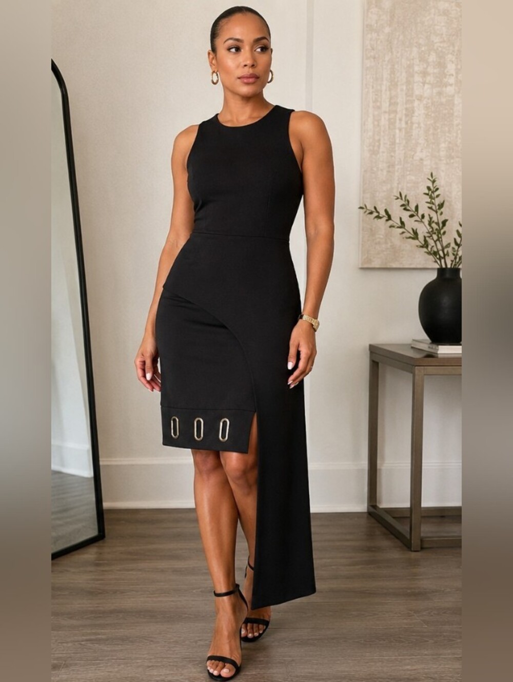 ASOS Black Dress with Grey Label